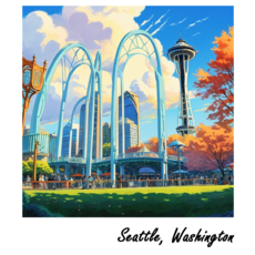 WHIKG- Ikigai Seattle Center Holographic Sticker