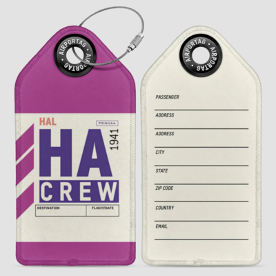 WHAT-2 HA Crew Luggage Tag