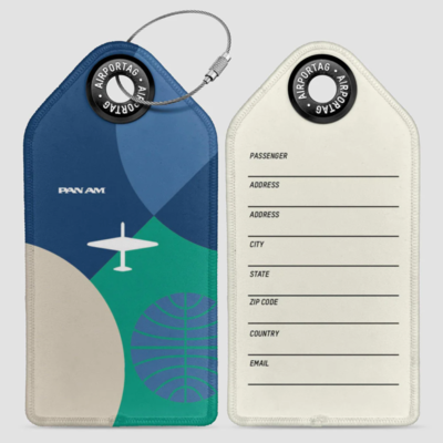 WHAT-2 Pan Am Bauhaus Blue Luggage Tag