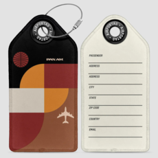 WHAT-2 Pan Am Bauhaus Brown Luggage Tag