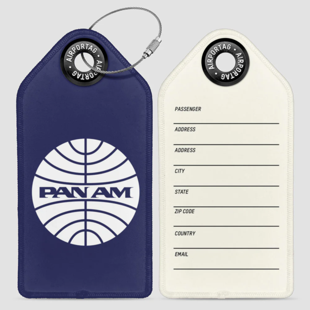 WHAT-2 Pan Am Logo Dark Blue Luggage Tag