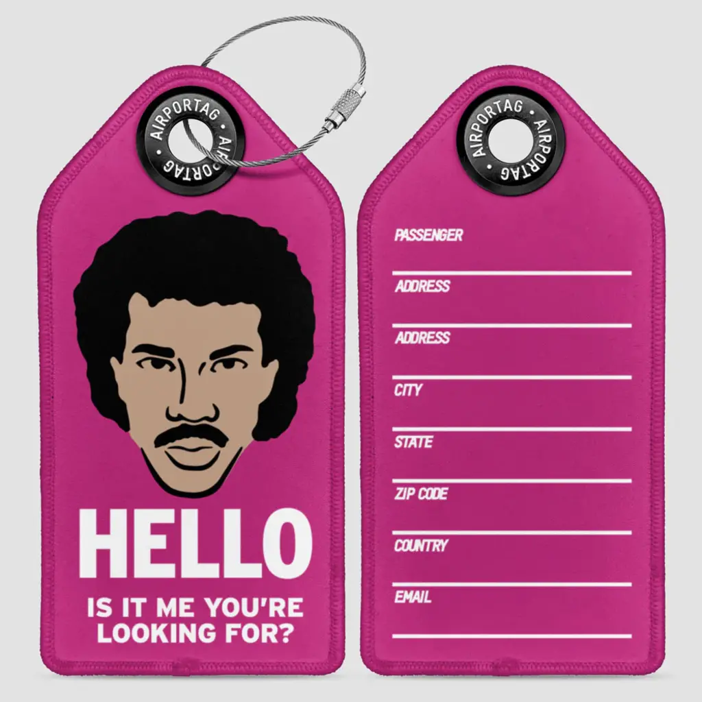 WHAT-2 Lionel Ritchie ‘Hello’ Luggage Tag