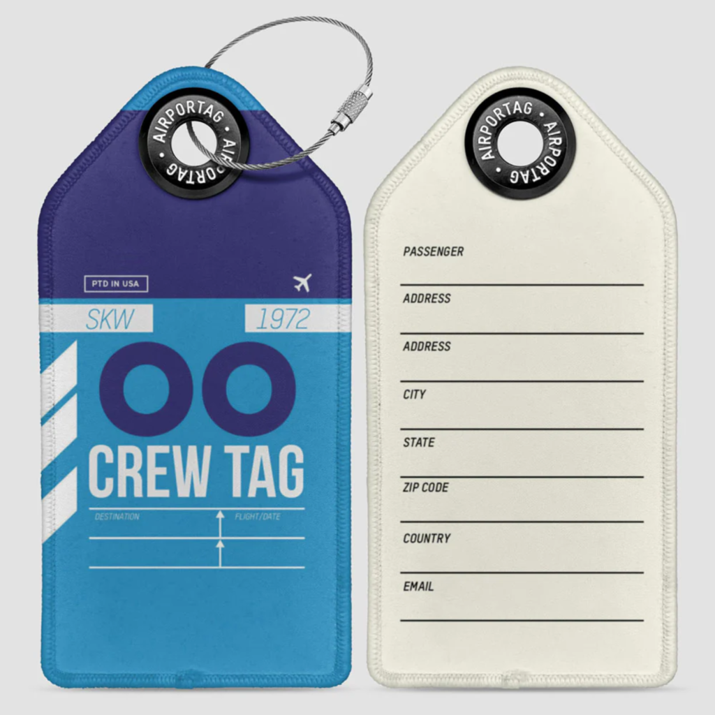 WHAT-2 OO Crew Luggage Tag