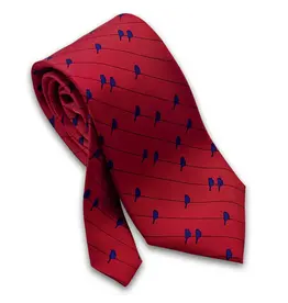 Birds on a Wire Necktie