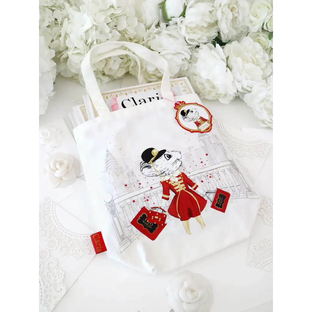 XMAS Claris the Mouse Canvas Book Bag x FAO Schwarz