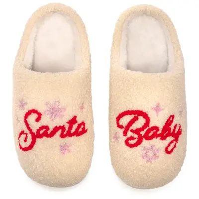 XMAS Santa Baby Christmas Slippers