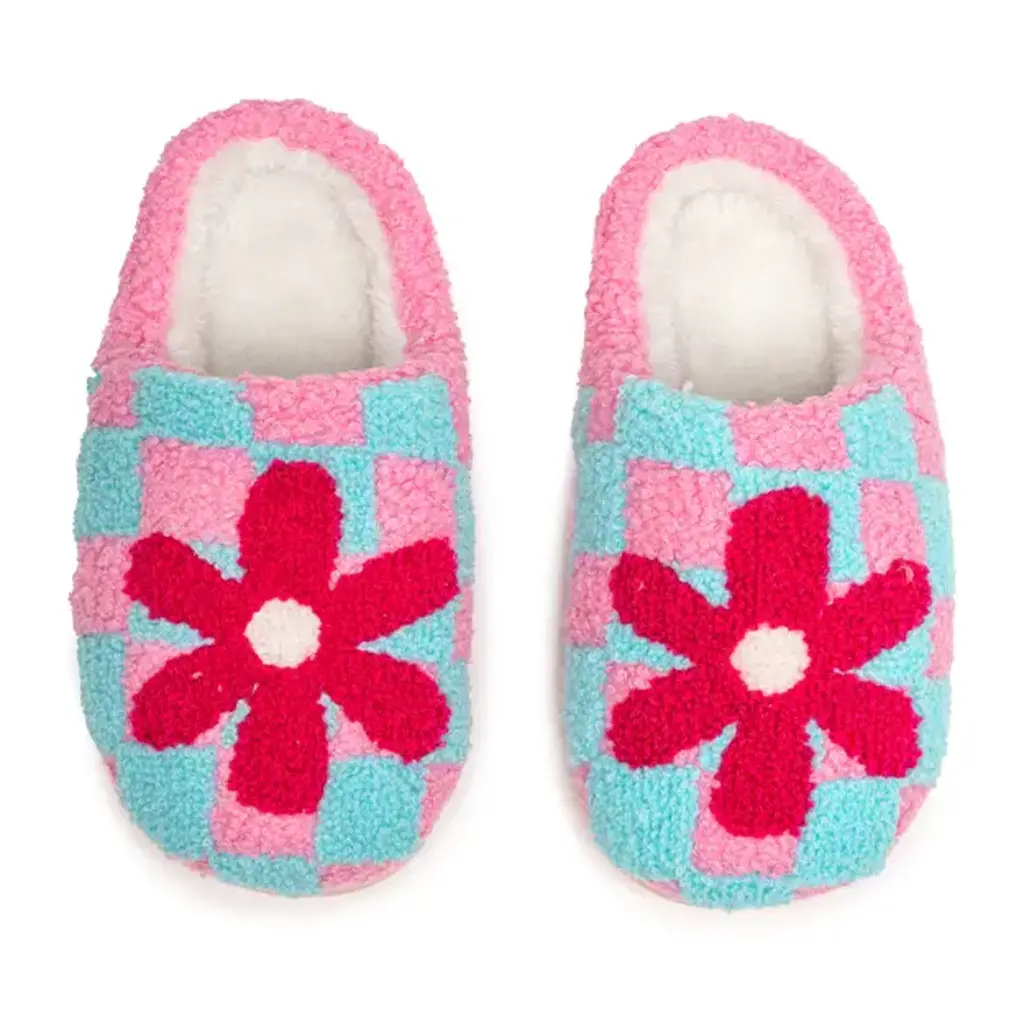 WHLR- Kids Retro Flowers Slippers