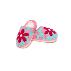 WHLR- Kids Retro Flowers Slippers