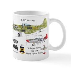 WH1DEL Tuskegee Airmen P-51 Coffee Mug