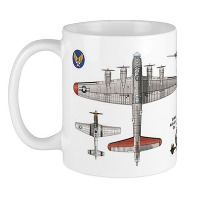 WH1DEL B-17 Flying Fortress and P-51 Mustang Coffee Mug