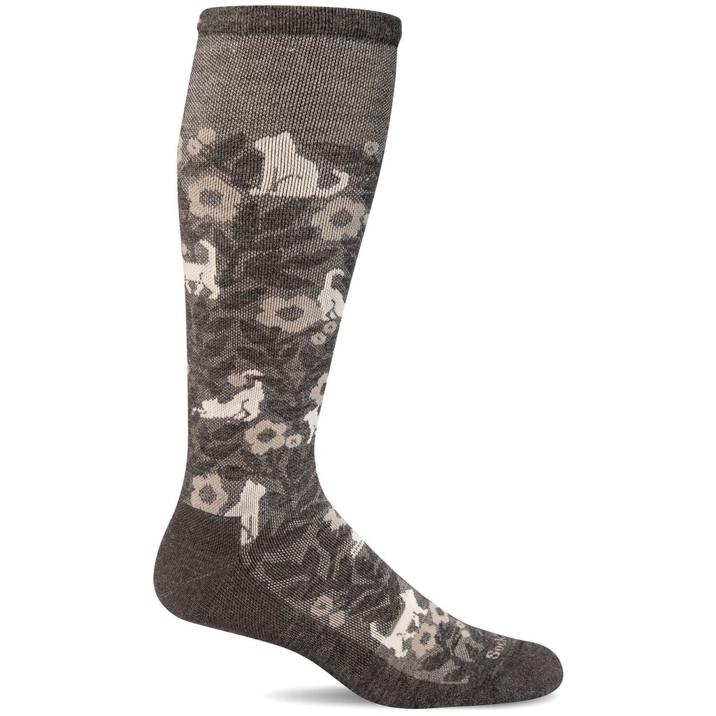 Women's Compression Socks Cat-Pestry Charcoal Sm/Md