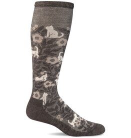 Women's Compression Socks Cat-Pestry Charcoal Sm/Md
