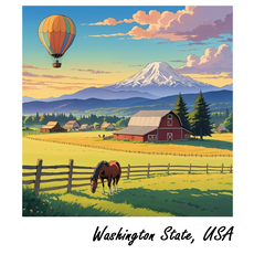 WHIKG- Ikigai Washington State Holographic Sticker