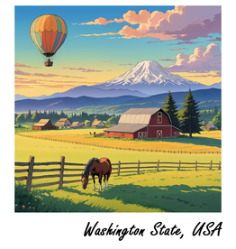 WHIKG- Ikigai Washington State Holographic Sticker