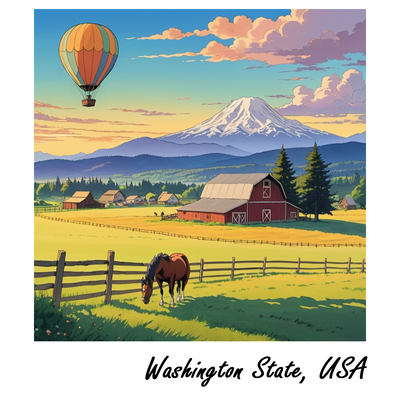 WHIKG- Ikigai Washington State Holographic Sticker