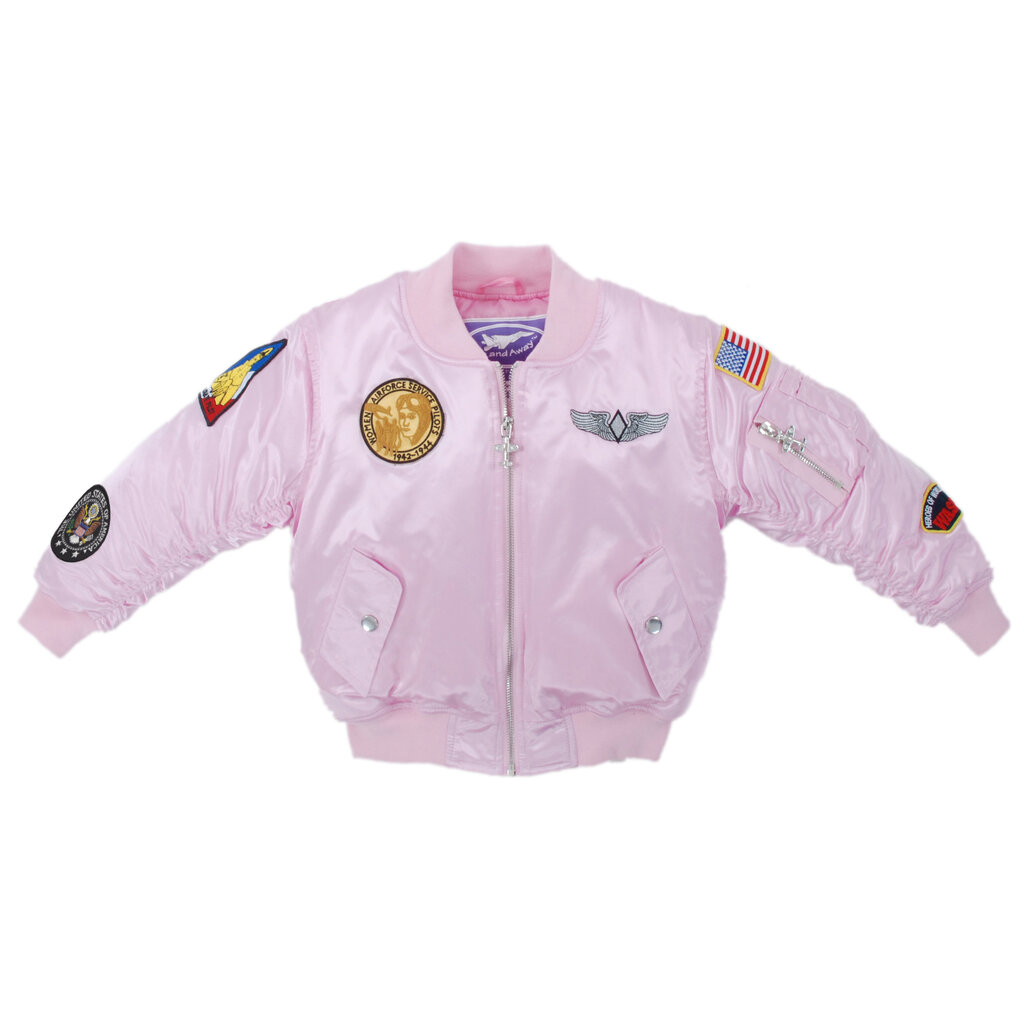 Kids MA-1 Pink Flight Jacket