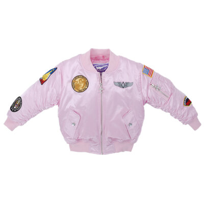 Kids MA-1 Pink Flight Jacket