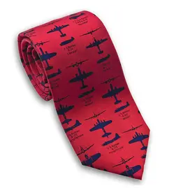 WWll Bomber Planes Silk Necktie