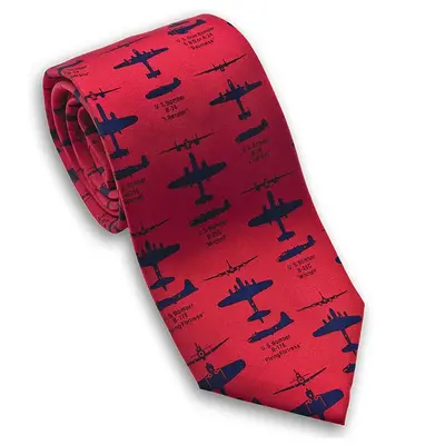 WWll Bomber Planes Silk Necktie