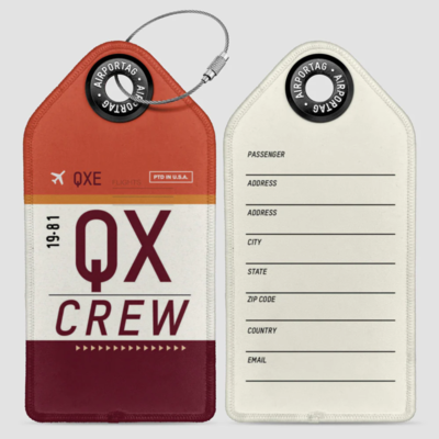 WHAT-2 QX Crew Luggage Tag