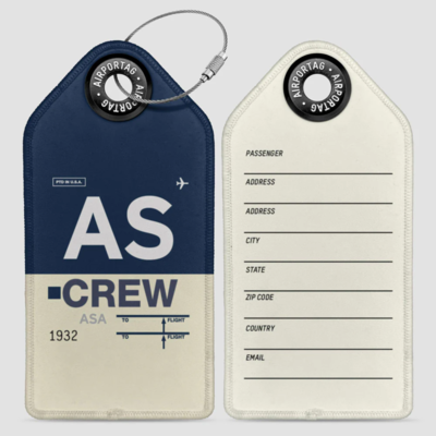 WHAT-2 AS Crew Luggage Tag
