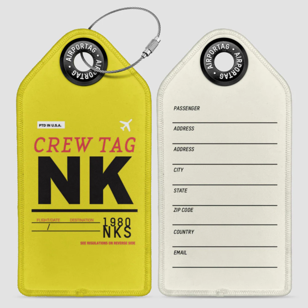 WHAT-2 NK Crew Luggage Tag