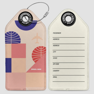WHAT-2 Pan Am Bauhaus Pink Luggage Tag