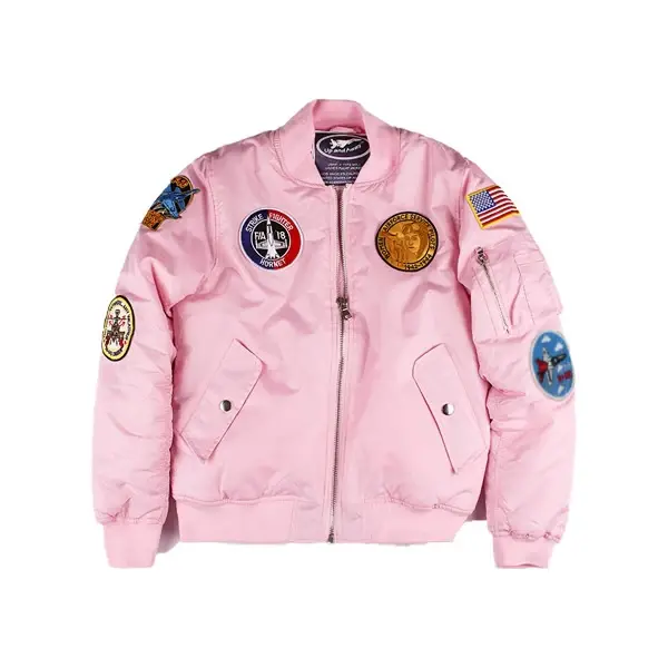 【90s初期】PINK HOUSE MA-1 Flight Jacket Girl's Pink MA-1 Flight Jacket - MyPilotStore.com