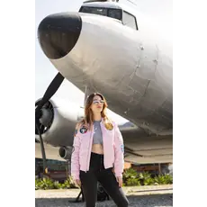 Womens MA-1 Flight Jacket Pink