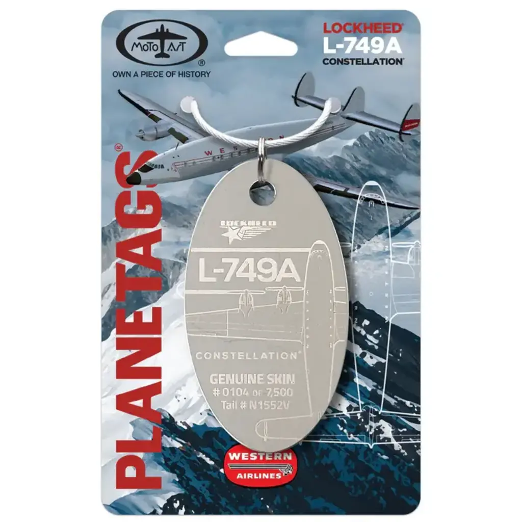 Plane Tag Lockheed L-749A Western Grey Belly