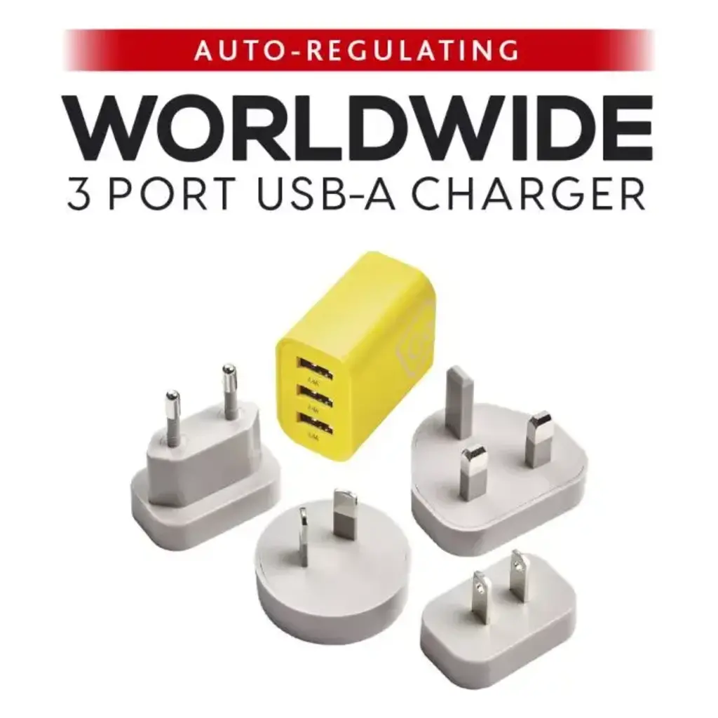 Worldwide 3-port USB-A Charger