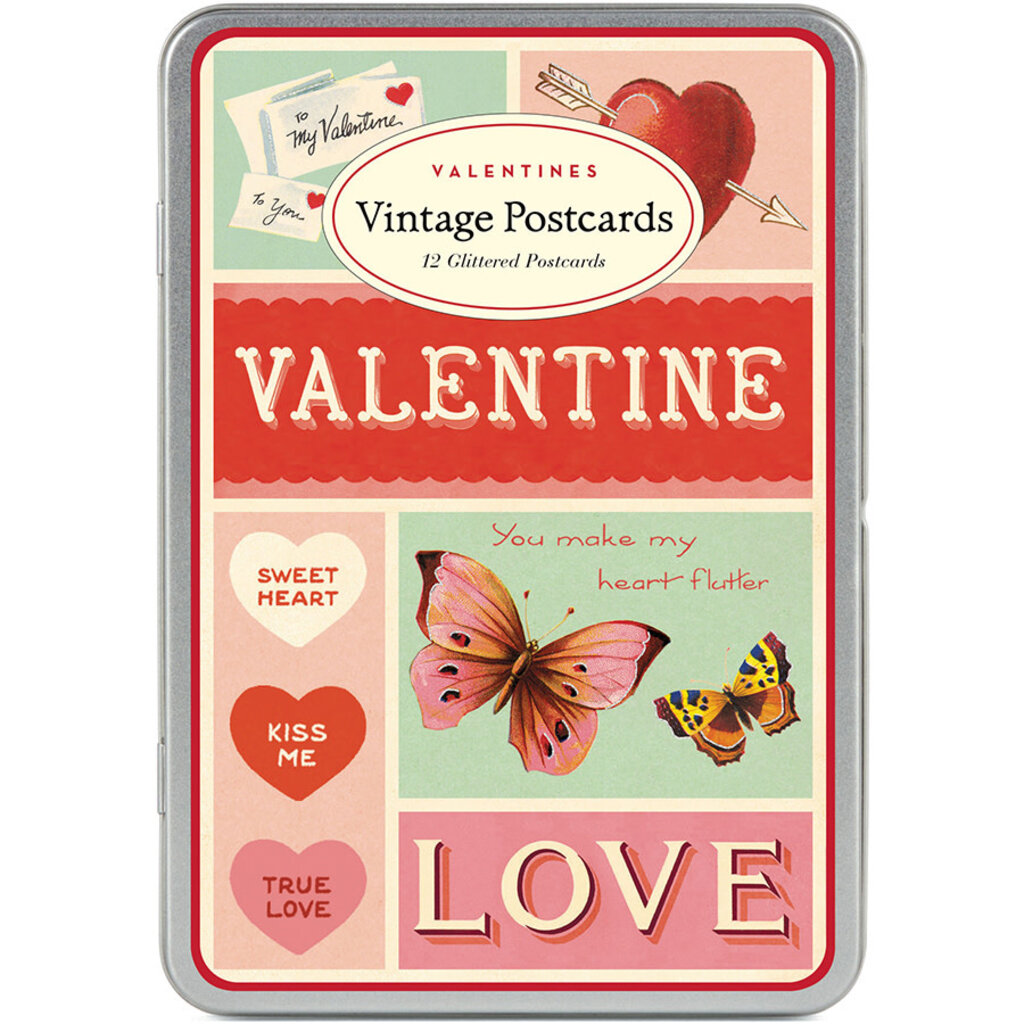 VAL Valentine Postcards Tin✈️