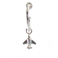 First Class Collection  Silver Hoop Charm Earrings
