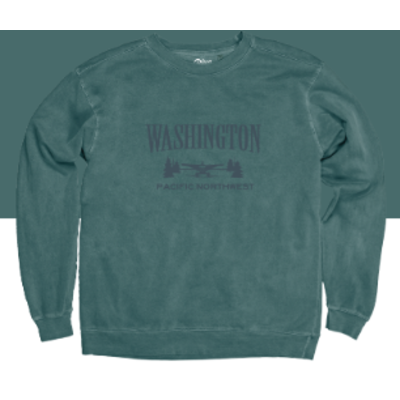 WHLS- Washington PNW Crewneck Sweatshirt Teal