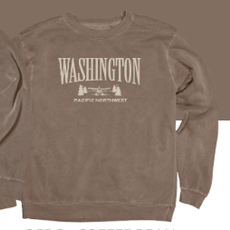 WHLS- Washington PNW Crewneck Sweatshirt Coffee
