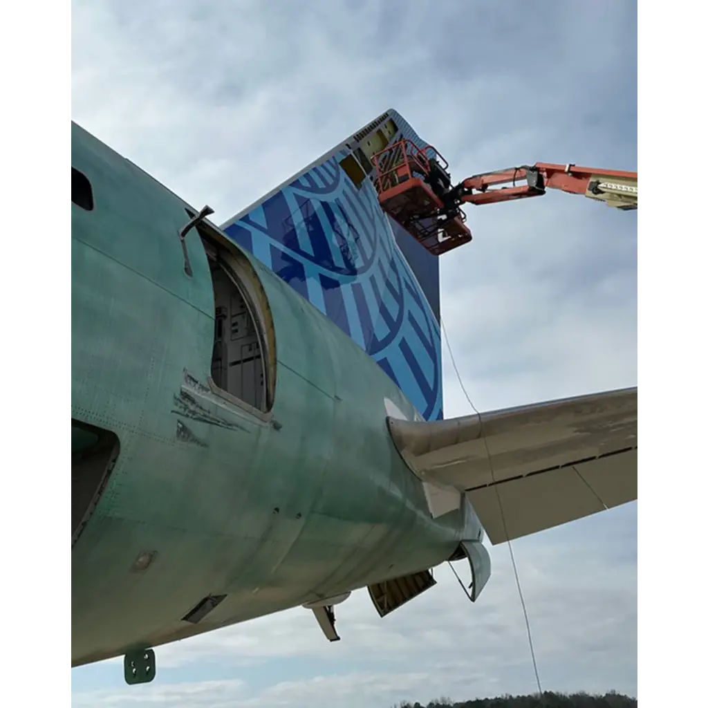 Plane Tag United Boeing 767 Bare Metal Green