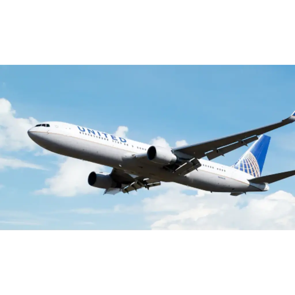 Plane Tag United Boeing 767 Bare Metal Green