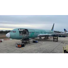 Plane Tag United Boeing 767 Bare Metal Green