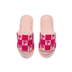 WHLR- Pink Palm Slides Slippers