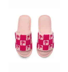 WHLR- Pink Palm Slides Slippers