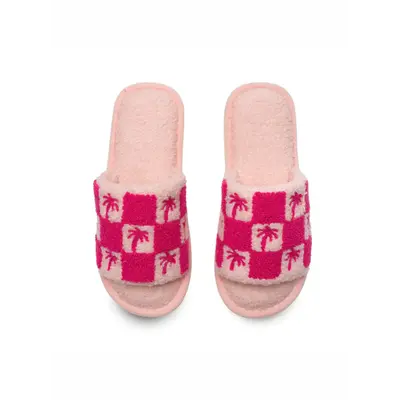 WHLR- Pink Palm Slides Slippers