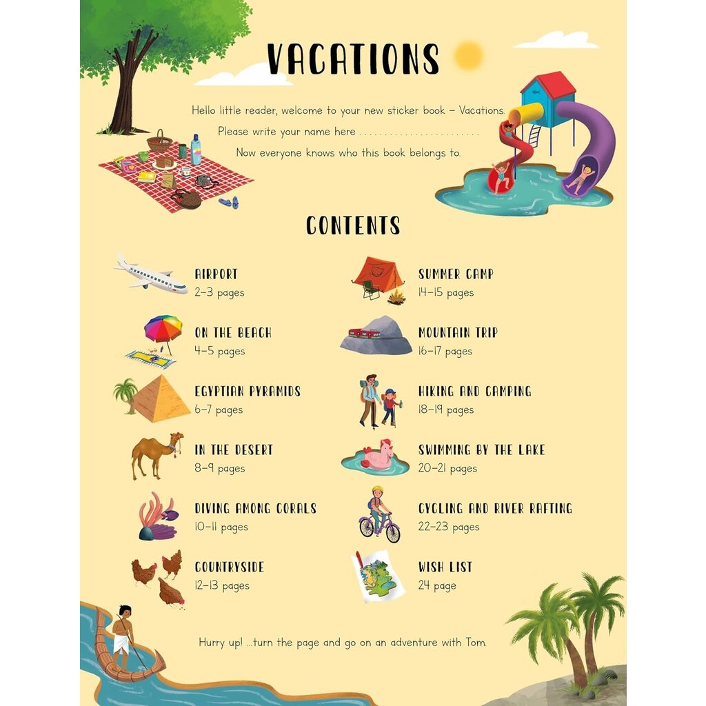 Sticker Book:  Deluxe Sticker Book- Vacations
