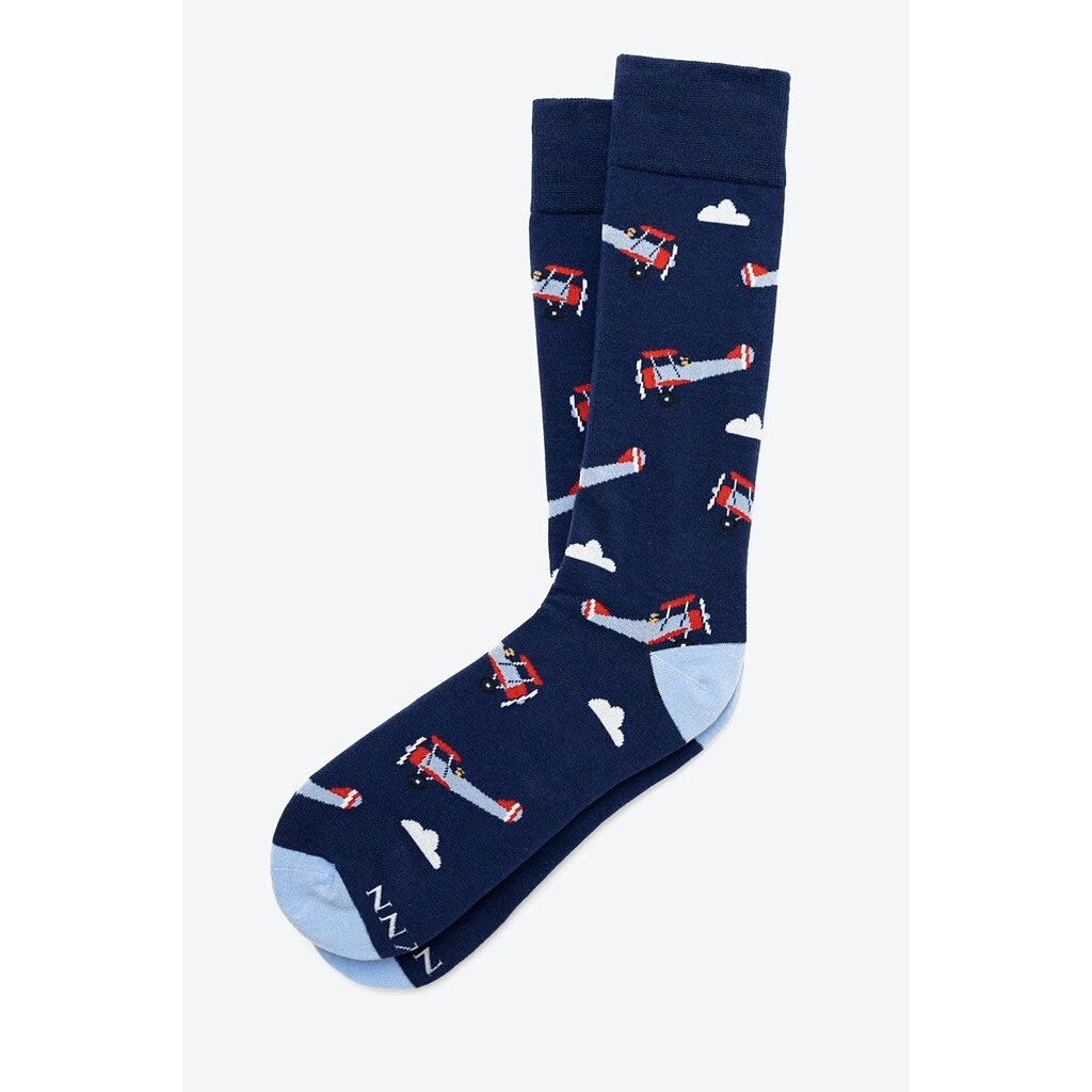 WHAN- Just Plane Crazy Bi-Plane Mens Sock
