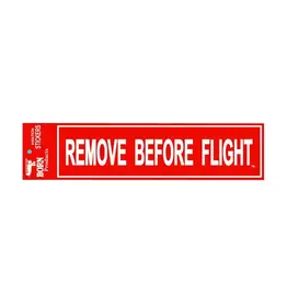 Remove Before Flight Bumper Sticker