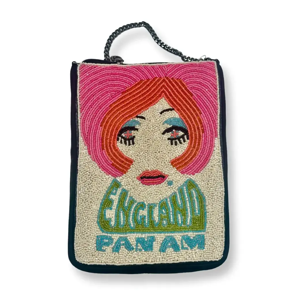 WHDJ- Beaded Crossbody Pan Am England 'Twiggy' Bag