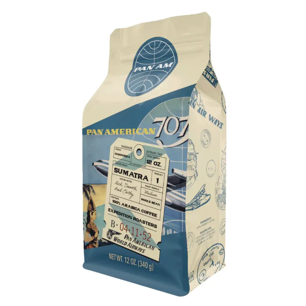 WH1EXR Pan Am Sumatra Dark Roast Ground Coffee