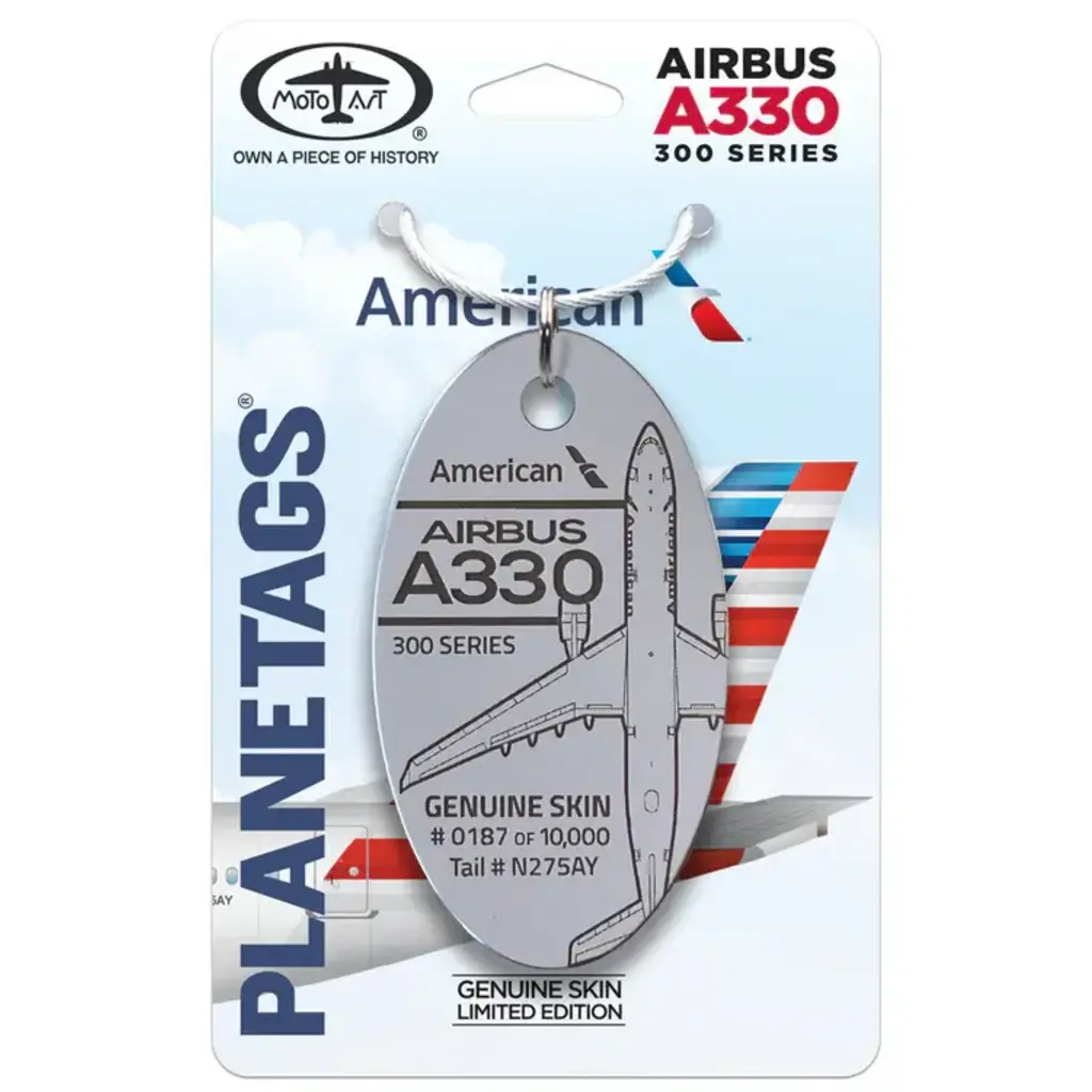 Plane Tag American Airlines A330 Grey