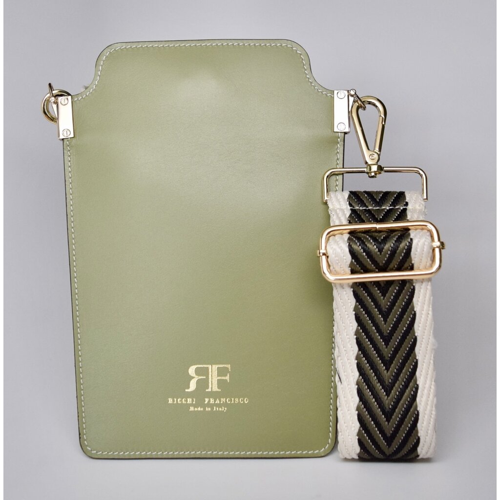 WHRF Italian Leather Cellphone Bag -  Oliva