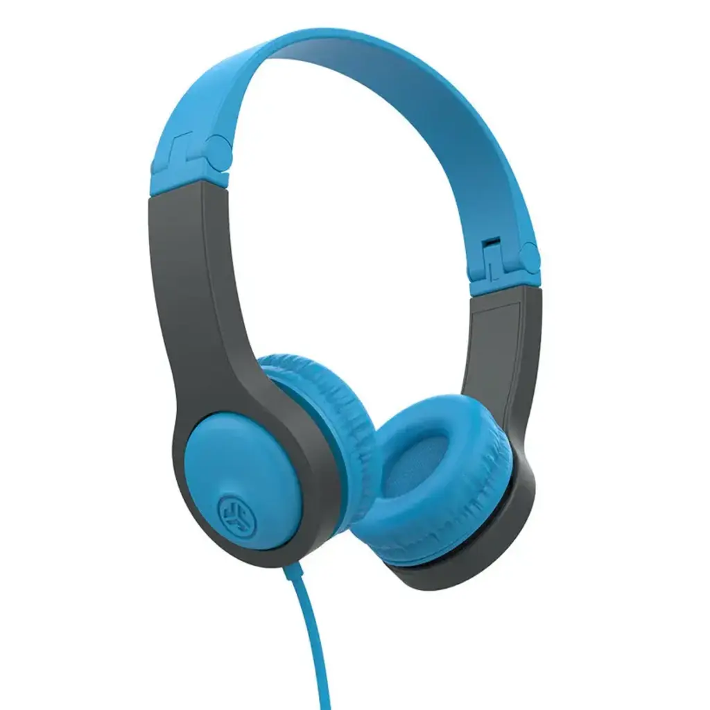 WHJLB- JBuddies Folding On-Ear Kids Wired Headphones Blue/Grey