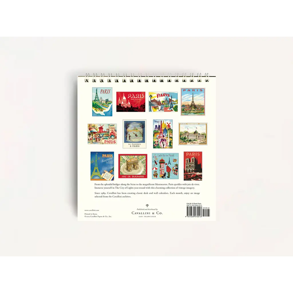 WHCV- Paris 2026 Desk Calendar